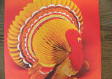 Vintage Hallmark Honeycomb Thanksgiving Turkey Centerpiece