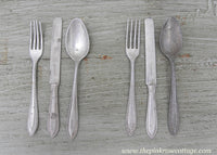 Vintage Childrens Aluminum Play Flatware Silverware Made in Germany