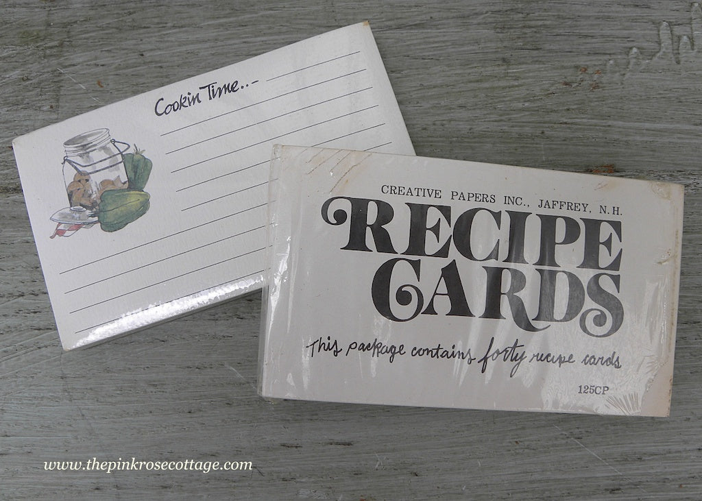 Vintage Unused Recipe Cards with Canning Jars