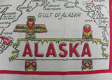 Unused Vintage Souvenir of Alaska Map Tablecloth - The Pink Rose Cottage 