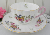 Vintage Shelley Pink Rose and Forget-Me-Nots Teacup and Saucer