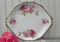 Vintage Royal Albert American Beauty Pink Rose Cookie Dessert Plate