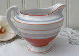 Vintage Hand Painted Rust and Great Striped Creamer