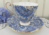 Vintage Blue Paisley Royal Standard Teacup and Saucer