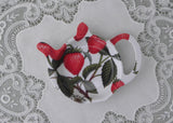 Teapot Shaped Strawberries Strawberry Blossom Teabag Holder