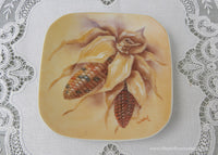 Vintage Hand Painted Fall Indian Corn Pin Tray Dish
