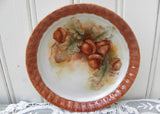 Vintage Hand Painted Fall Oak Leaves and Acorns Pin Tray Dish