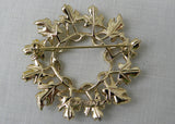 Vintage Sarah Coventry Autumn Leaves Fall Pin and Earring Set