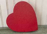 Vintage Small Red Valentine's Heart Candy Box with Rose
