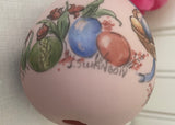 Vintage Hand Painted Easter Egg with Mommy Baby Bunny and More