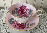 Vintage Paragon Cabbage Rose Pink Teacup Double Warranted