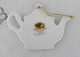 Royal Albert Old Country Roses Teapot Hanging Ornament in Box